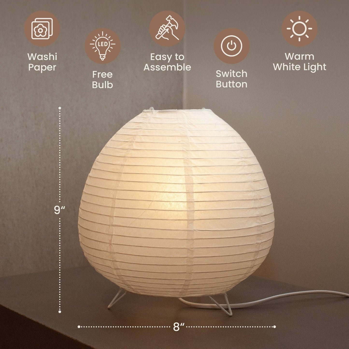 NOGY Mini Akari Paper Lamp • Rice Paper Table Lamp (Mini)