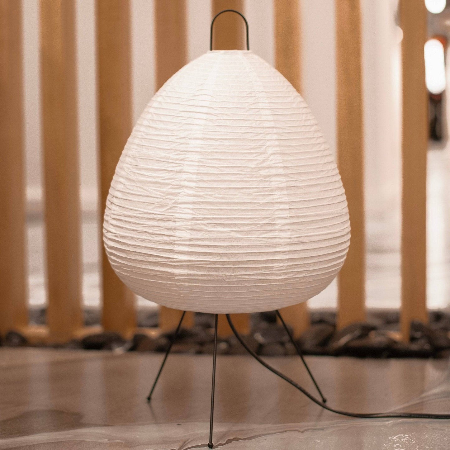 NOGY Lantern Lamp • Dimmable Bulb • Table Paper Lamp • Rice Paper Lantern Lamp • Japanese Lamp • White Paper Lamp - NOGY